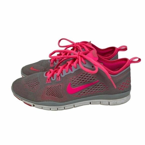 Nike Womens Free 5.0 TR Fit 4 Running Shoes Gray 8 - Picture 6 of 7